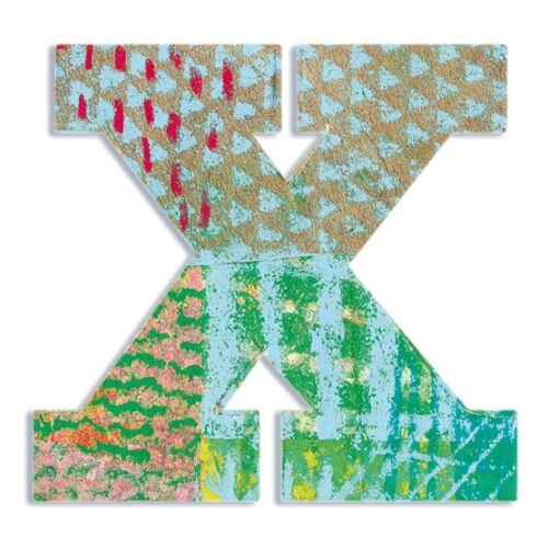 Dekorbetű - X - Peacock letter