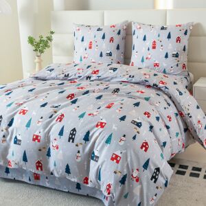 Ágyneműhuzat 140x200 cm Karácsonyi szürke 147128824 - Ágynemű - ifjúsági és felnőtt