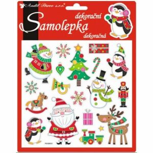 3D télapó mintás matrica - 18 x 17 cm 147129061 - Matrica, mágnes