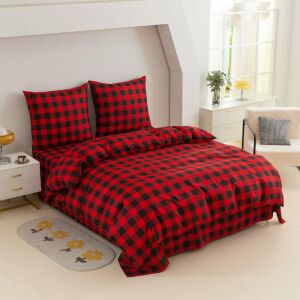 Pamut ágyneműhuzat 160x200 favágó kockás mintával 147131216 - Ágynemű - ifjúsági és felnőtt