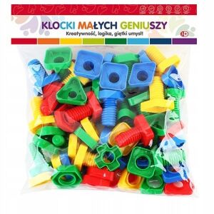 KIS ZSENIALISTA KOCKÁK - GEOMETRIAI ALAKOK ÁTMÉRŐJŰVEL. 147132035 - Kreatív & Építő játék