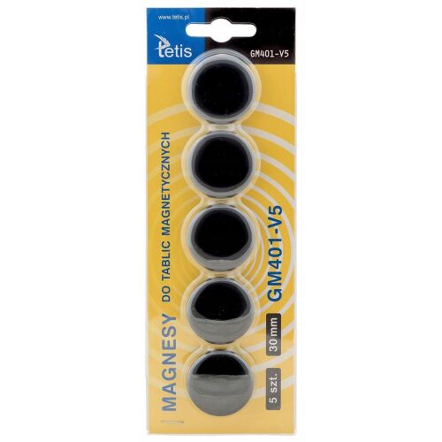 TÁBLAMÁGNESEK 30MM/5 FEKETE 147132104