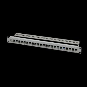 Logilink 19" Patch panel 24 keystone csatlakozóhoz, hátsó kábelkezelővel (NK4057) 147132456 - Patch panel