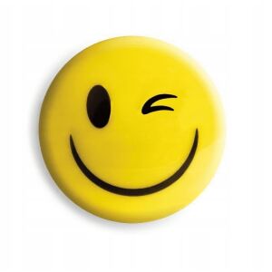 Pólómágnesek 50mm/3 sárga mosolygós tetis