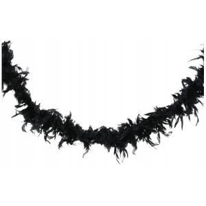 Karácsonyi tollgirland fekete 10x184cm dekoratív 147133178 - Szezonális dekoráció