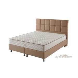 Infiniza Szállodai Springbox Ágy és Matrac szett - Kárpitozott Beige Boxspring 180x200 cm 147133343 - Hálószoba bútor