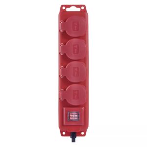 Emos P14201 250V Elosztó 4 aljzatos 10m - Fekete/Piros 147134976 - EMOS Hosszabbító