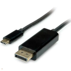 Value 11.99.5846 USB 3.1 C Apa - DisplayPort Apa Adat és Töltőkábel 2m - Fekete 147135229 - Kábel