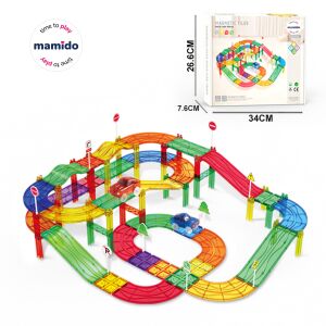 Mágneses építőkocka verseny pálya 185 darab MT1499 147136845 - Mágneses építőjáték