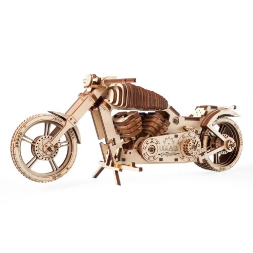 Ugears játék - 3D fa mechanikus kirakós VM-02 Motorbicikli (chopper)
