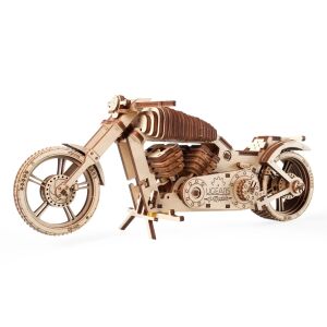 Ugears játék - 3D fa mechanikus kirakós VM-02 Motorbicikli (chopper)