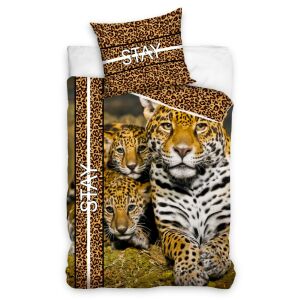 Leopárd Stay Wild ágyneműhuzat 140×200cm, 70×90 cm 147139291 - Ágynemű - ifjúsági és felnőtt