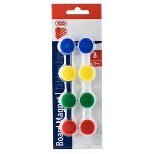 Mágneskorong, 20 mm, 8 db, ICO "JY-20", 4 szín 147139294 - Prezentációs eszköz