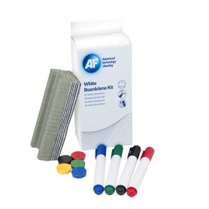 Tisztítófolyadék, táblához, szivaccsal, törlőkendővel, mágnessel, táblafilccel, 125 ml, AF "Whiteboard cleaning kit" 147139295 - Prezentációs eszköz