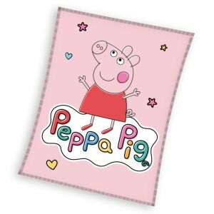 Peppa malac Happy coral fleece polár takaró 110x140cm 147139499 - Pléd