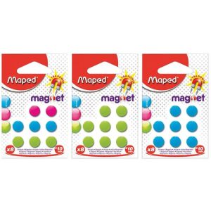 Mágnes, kerek, 10 mm, MAPED, vegyes színek 147139525 - Prezentációs eszköz