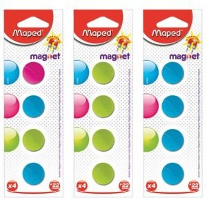 Mágnes, kerek, 22 mm, MAPED, vegyes színek 147139551 - Prezentációs eszköz