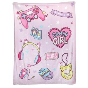Gamer Girl coral fleece polár takaró 130x170cm 147139565 - Pléd