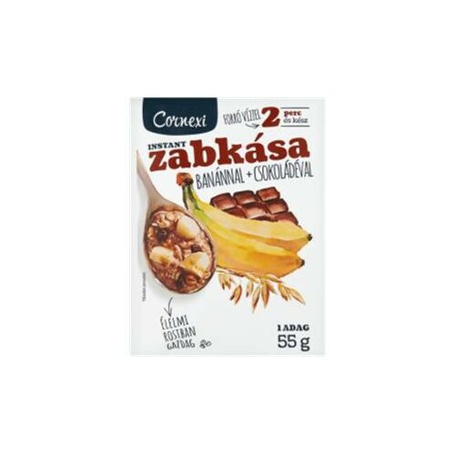 Cornexi instant banán-csokoládé zabkása, 55g - Zabkása