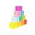 Set of 10 colorful silicone baby blocks with different shapes and patterns