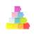 Set of 10 colorful silicone baby blocks with different shapes and patterns