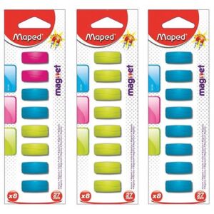 Mágnes, téglalap alakú, 27 mm, MAPED, vegyes színek 147140103 - Prezentációs eszköz