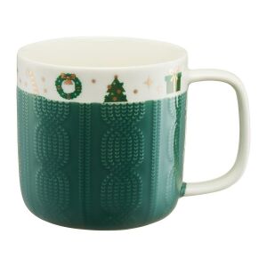 Ambition Scarf kötött mintájú bögre 370 ml zöld 147141004 - Ambition