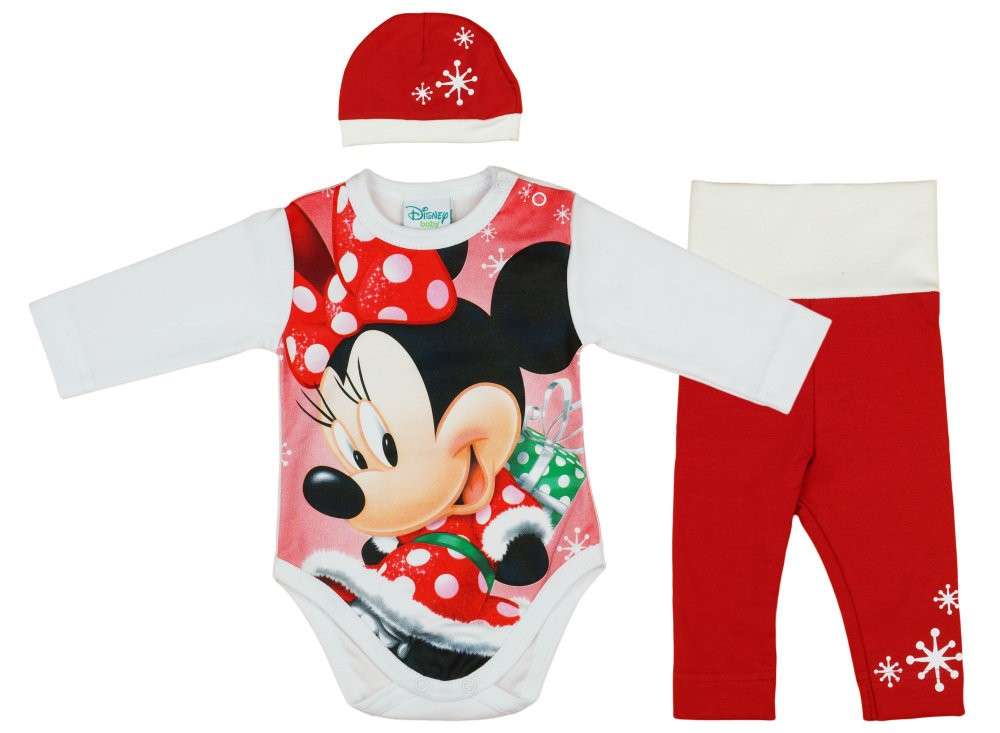 Disney 3 részes Szett - Minnie Mouse - fehér-piros