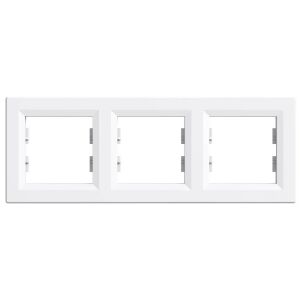 Nova hármas keret vízszintes fehér 147143472 - Villanykapcsoló keret