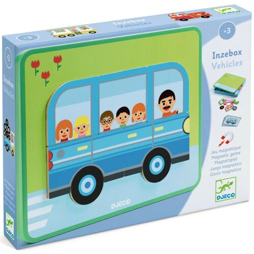 Djeco - Mágneses képkirakó - Variációk 12 járműre