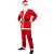 Mikulás jelmez, felnőtt méret, piros és fehér, teljes test, szakállal és sapkával