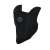 Black Thermo Ski Mask with ear protection, windproof and waterproof, for skiing and snowboarding