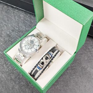 Ajándék Szett Óra Fém Szíjjal És Karkötő 147148702 - Ajándék kütyü