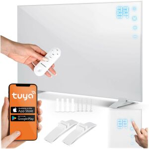 Elektromos fűtőpanel, Berdsen, BD-981, 600 W, infravörös, Wi‑Fi (Tuya) és távirányító, érintőpanel, beépített termosztát, időzítő 1–9 óra