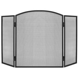 Kaminschutzgitter, Sicherheits-Kaminschutzgitter, Feuerschutzabtrennung, 3 Platten, schwarz 42936512
