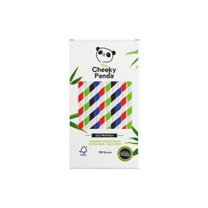 Szívószál, bambusz, egyenes, lebomló, bambusz, XL méret, 100 db, CHEEKY PANDA, vegyes színek 147151492 - Szívószál