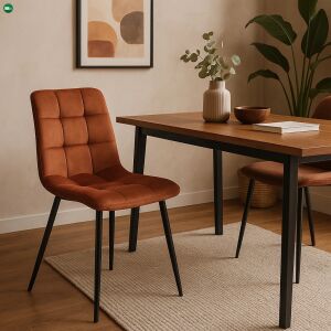 Krzesło PERU Rude Welurowe 147153811 - Étkező szék