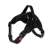 Black no-pull dog harness size S, comfortable and safe for walking, with reflective elements