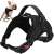 Black no-pull dog harness size S, comfortable and safe for walking, with reflective elements, on a French bulldog