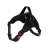 Black no-pull dog harness size S, comfortable and safe for walking, with reflective elements