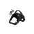Black no-pull dog harness size S, comfortable and safe for walking, with reflective elements, on a French bulldog