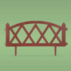 Terakotová plastová záhradná obrubník, 60 x 24 cm, pre kvetinové záhony, chodníky, zeleninové záhrady a trávniky - Záhrada