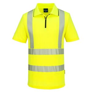 KX3 Sport Hi-Vis cipzáros póló S/S PW_KX302YERL Sárga - L méret 147163727 - Munkás póló