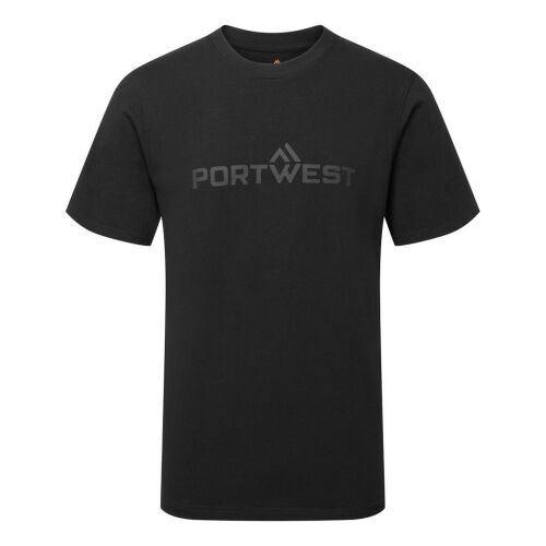 Portwest pamut póló S/S PW_B198BKRXXL Fekete - XXL méret 147163735
