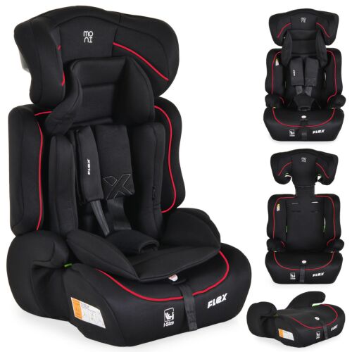 Moni Flex biztonsági autósülés 76-150cm - Fekete/piros 147165530