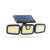 Phenom solar powered motion sensor security light with three adjustable COB LED lights