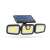 Phenom solar powered motion sensor security light with three adjustable COB LED lights