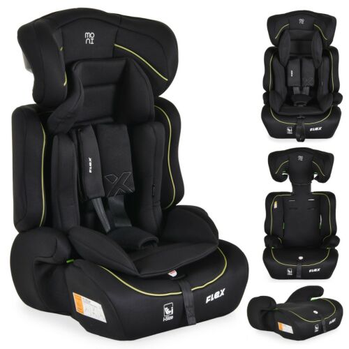 Moni Flex biztonsági autósülés 76-150cm - Fekete/zöld 147165551