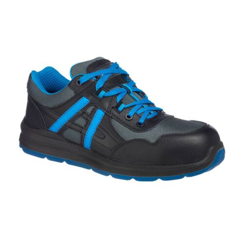 Portwest Compositelite Mersey Trainer S1P, fekete-kék védőcipő - Munkavédelmi cipő