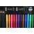 Close-up of colored markers, pencils, erasers, and sharpener in 81-piece art set